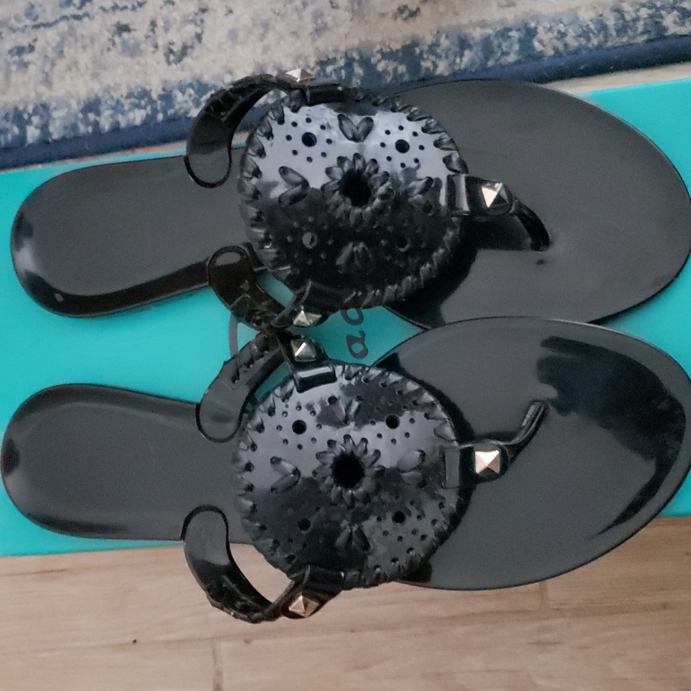 Jack Rogers Georgica Jelly Sandals Black